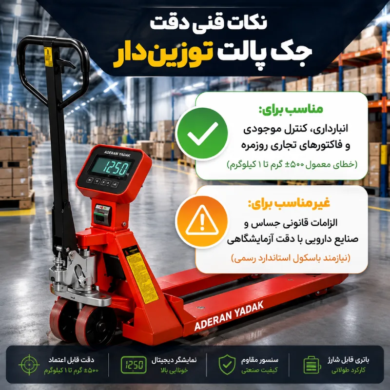 نکات فنی درباره دقت جک پالت توزین دار